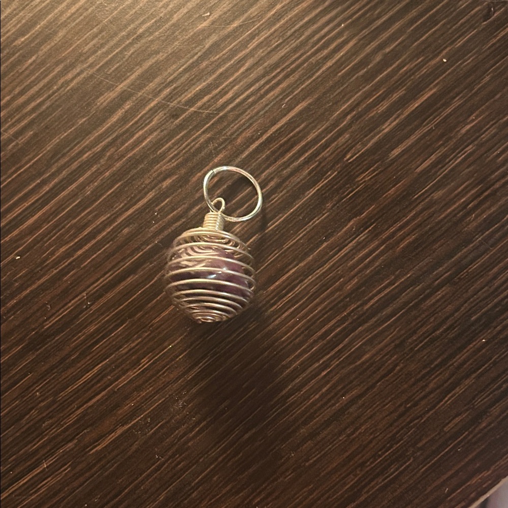 Elegant Silver Wire Wrapped Pendant